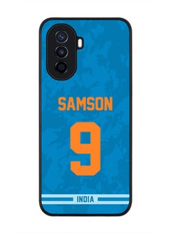Rugged Black Edge Case for Huawei Nova Y70 , Slim fit Soft Case Flexible Rubber Edges Thin Cover - Player Name - Sanju Samson, Jersey Number- 9