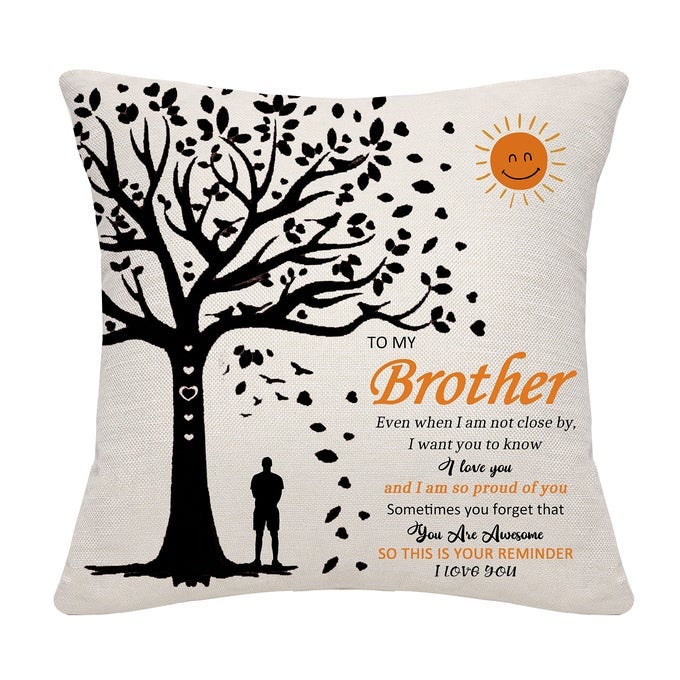 BROTHER GIFTS FROM BROTHER SISTER BROTHER THROW PILLOW COVER CUSHION COVER CUSHION CASE BROTHER BIRTHDAY GIFTS GRADUATION GIFTS BROTHER 1080