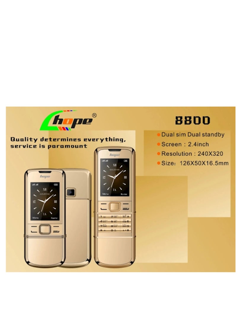 Hope Gold Luxury Slider Classic Mobile Phone - Image 1