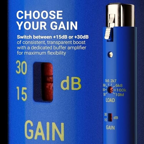 SE ELECTRONICS DM2 TNT: 1-Channel Active Inline preamp for Dynamic/Ribbon mics, +30dB gain and 8 Load impedance Settings. Perfect for Home Studios, podcasts, Streaming, Recording. - Image 5