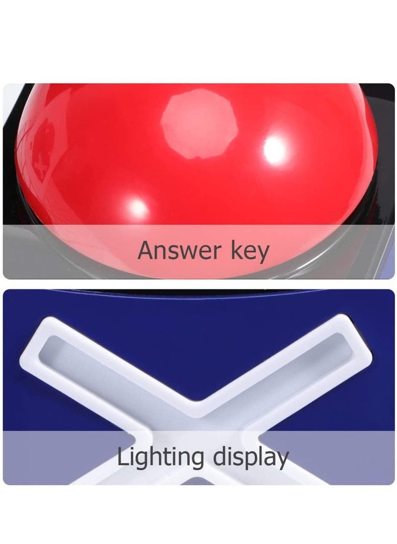 SYOSI - 2Pcs Game Answer Buzzer Alarm Button Box with Sound Light Got Talent Buzzer without Battery Party Contest Prop for Trivia Quiz Game Red - Image 1