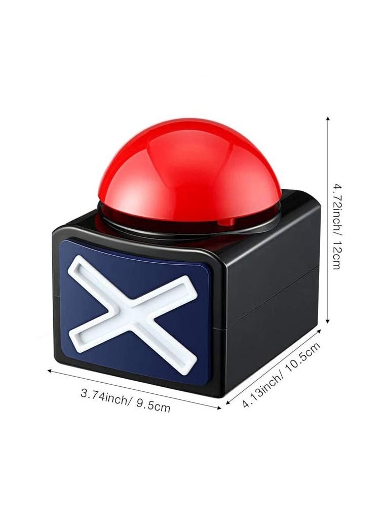 SYOSI - 2Pcs Game Answer Buzzer Alarm Button Box with Sound Light Got Talent Buzzer without Battery Party Contest Prop for Trivia Quiz Game Red - Image 1