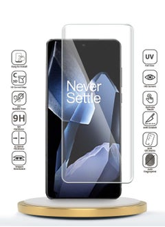Wtech OnePlus 13 5G 2024 Premium Curved Edges UV Full Glue Full Cover Tempered Glass Screen Protector (MSGUCN) - Clear  - Image 2