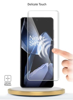 Wtech OnePlus 13 5G 2024 Premium Curved Edges UV Full Glue Full Cover Tempered Glass Screen Protector (MSGUCN) - Clear  - Image 5