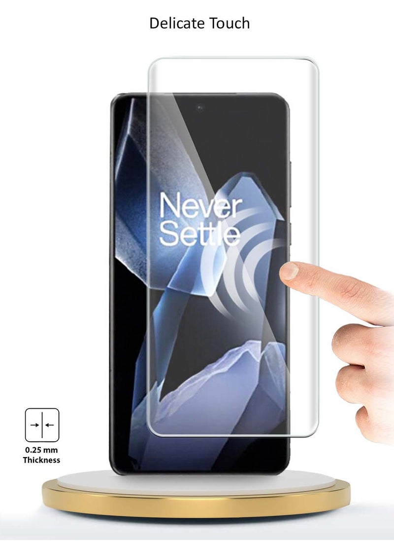 Wtech OnePlus 13 5G 2024 Premium Curved Edges UV Full Glue Full Cover Tempered Glass Screen Protector (MSGUCN) - Clear  - Image 5