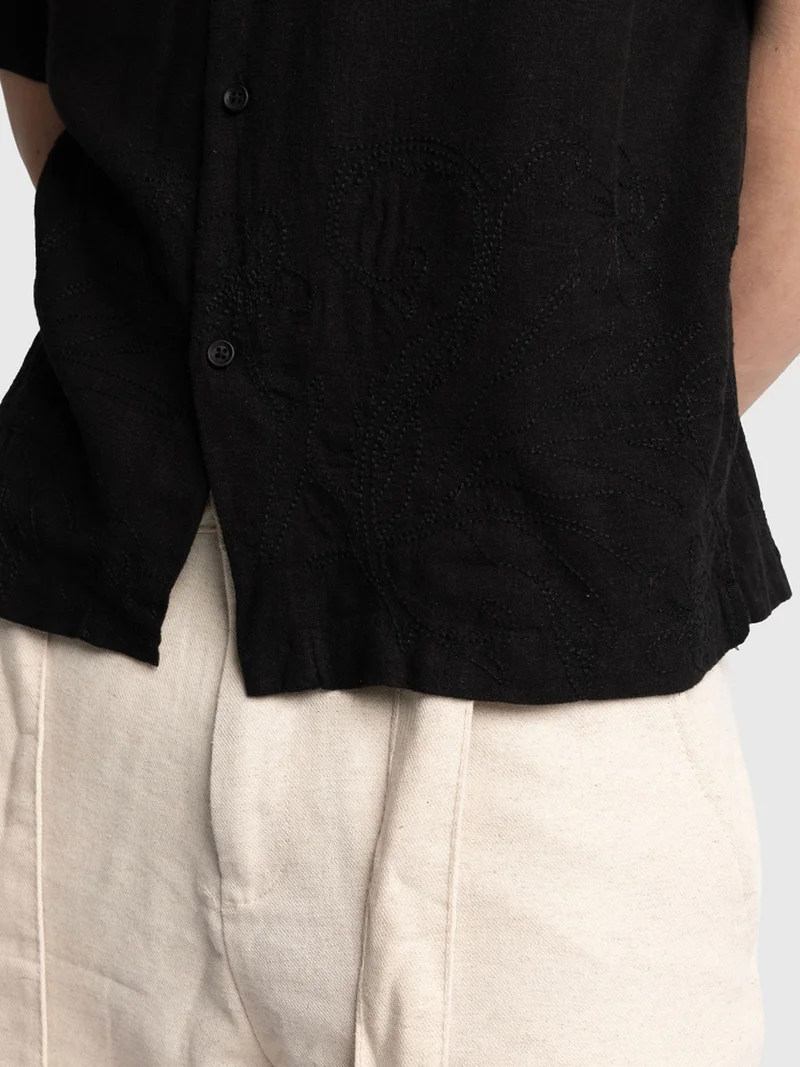 Giesto Black GIESTO Regular Fit Short Sleeve Shirt for Men | Best Price UAE