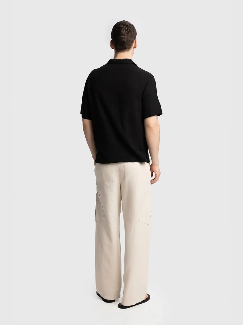 Giesto Black GIESTO Regular Fit Short Sleeve Shirt for Men | Best Price UAE