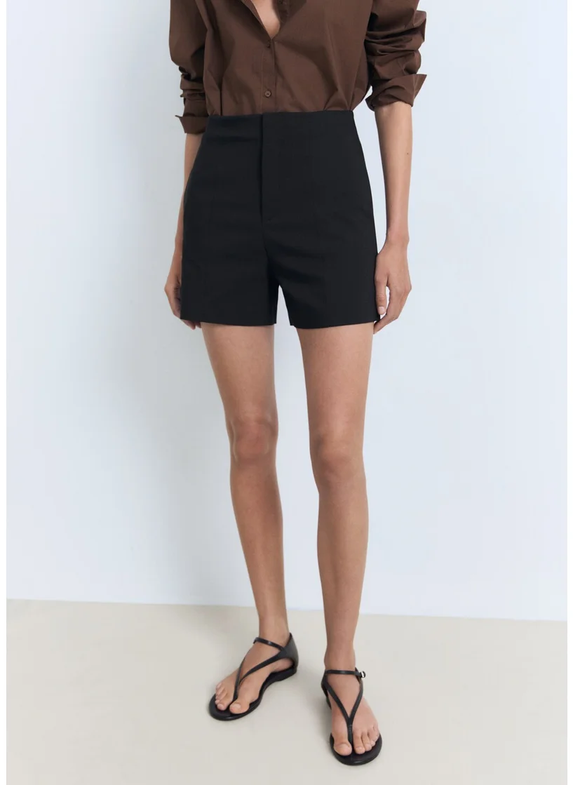 مانجو High-Waist Straight Shorts