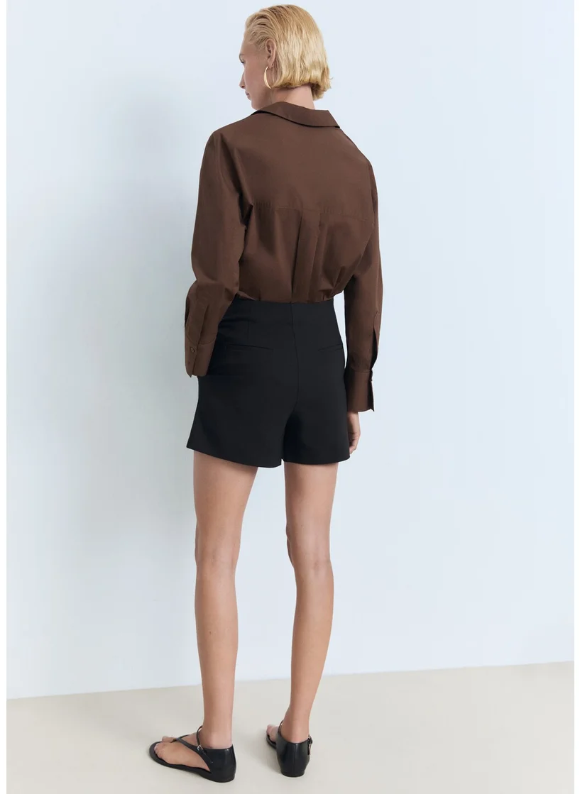 مانجو High-Waist Straight Shorts