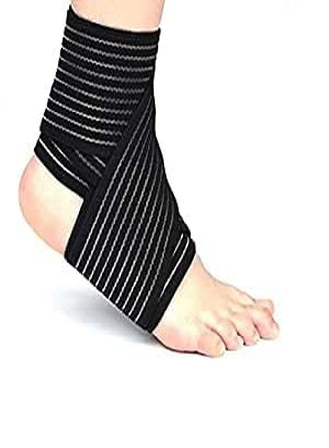TIMA Elastic Breathable 2 Pieces Multipurpose Ankle cum Elbow Braces Compression Sleeves & Support Band for for Sport Injuries - Breathable Velcro Sleeves for Pain Relief, Sprains, and Recovery - Image 4