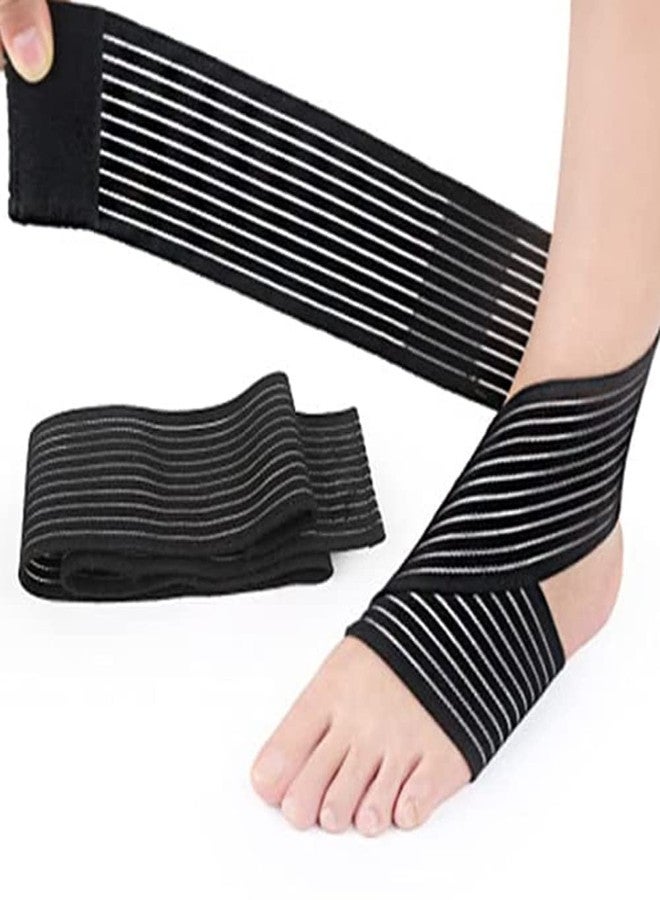 TIMA Elastic Breathable 2 Pieces Multipurpose Ankle cum Elbow Braces Compression Sleeves & Support Band for for Sport Injuries - Breathable Velcro Sleeves for Pain Relief, Sprains, and Recovery - Image 5