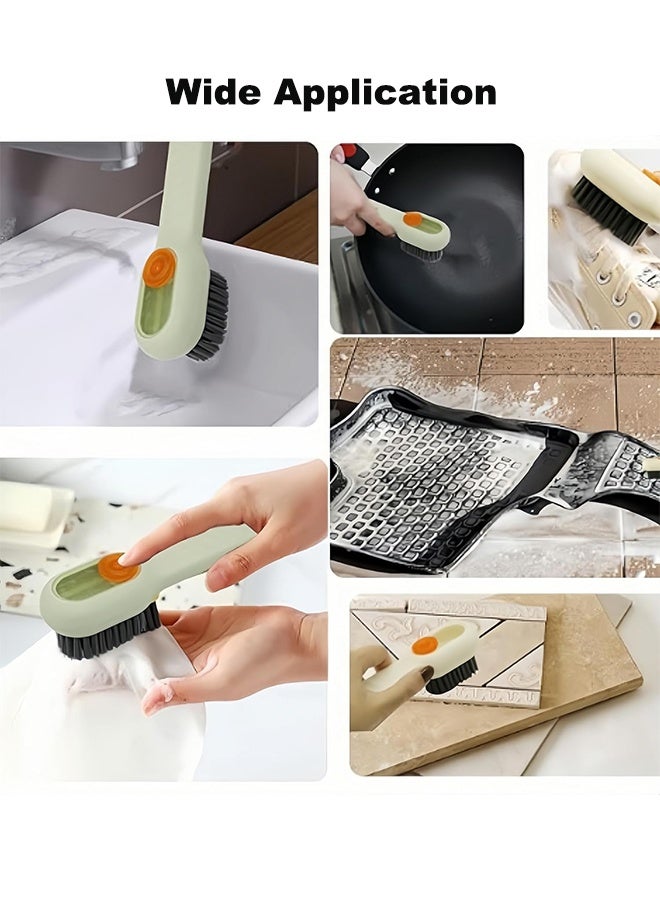 2 in 1 Laundry Brush，Shoe Brush,Shoe Brushes for Cleaning,Medium Bristle Brush for Cleaning,Carpet Brush Brush for Cleaning for Household Use Bathroom Kitchen (2 Pcs)  - Image 5