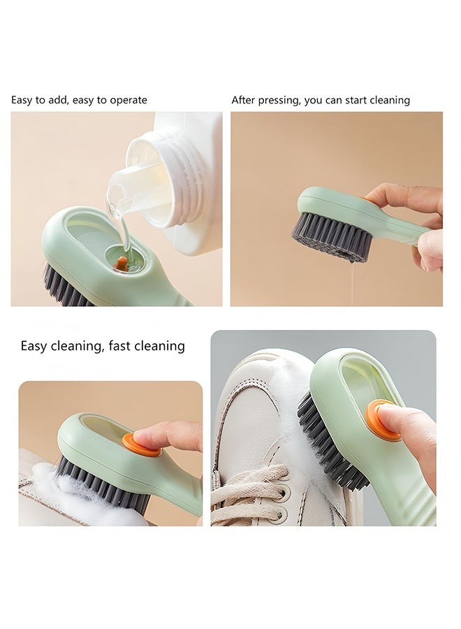 2 in 1 Laundry Brush，Shoe Brush,Shoe Brushes for Cleaning,Medium Bristle Brush for Cleaning,Carpet Brush Brush for Cleaning for Household Use Bathroom Kitchen (2 Pcs)  - Image 4