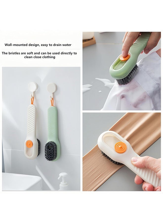 2 in 1 Laundry Brush，Shoe Brush,Shoe Brushes for Cleaning,Medium Bristle Brush for Cleaning,Carpet Brush Brush for Cleaning for Household Use Bathroom Kitchen (2 Pcs)  - Image 3