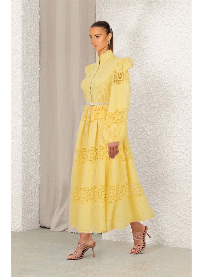 Madam Uniq Embroidered Cotton Midi Dress - Image 3