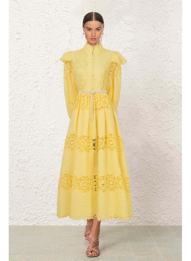 Madam Uniq Embroidered Cotton Midi Dress - Image 1