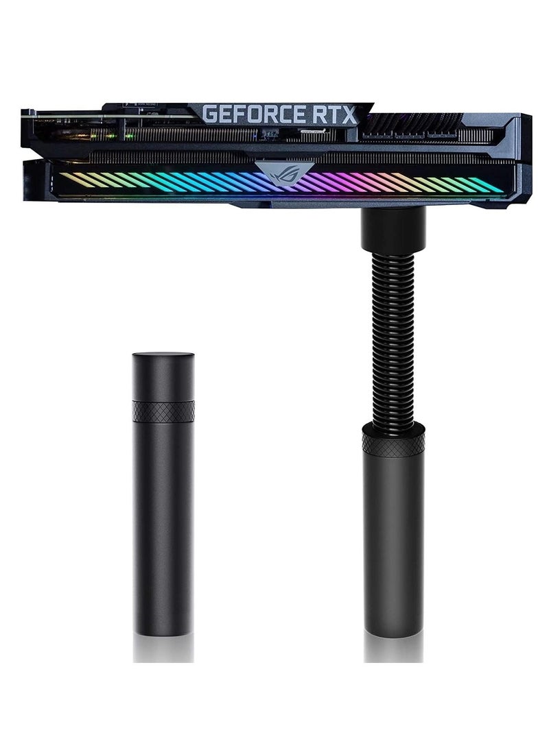 GPU Support Bracket, Graphics Video Card Brace with Height Adjustable, Anti-Sag Holder for Universal Graphics Card, GPU Stand with Magnet and Rubber Pad (Black) - Image 1