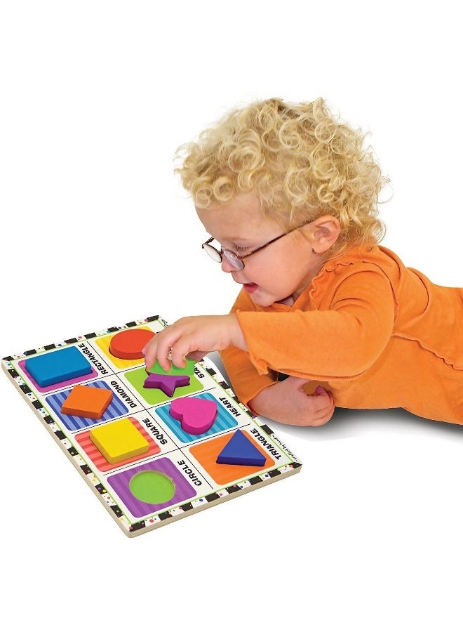 Melissa & Doug Shapes Chunky Puzzle (8 Pieces) - Image 1