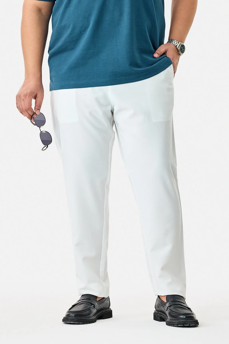 SNITCH Plus Size Regular Fit Stretch Trousers