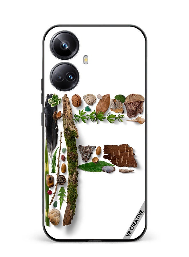 VR CREATIVE Protective Case Cover For Realme 10 Pro Plus Alphabet F Design Multicolour - Image 1