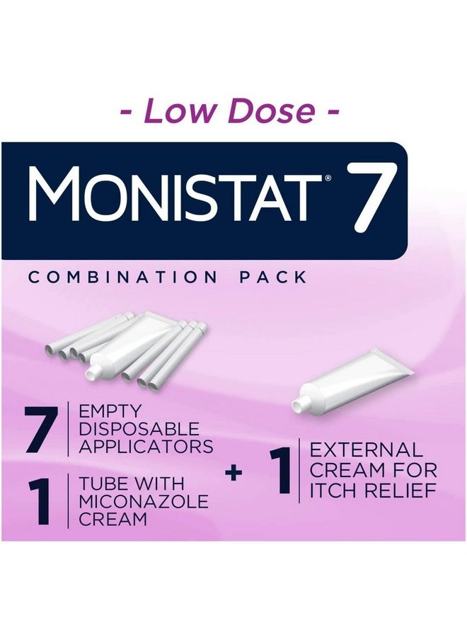 Monistat - Monistat 7 Simple Cure Feminine Antifungal Cream with RX Strength Cream, 7 Day Treatment Cream for Fast Treatment of Yeast Infections Pack of 3 - Image 1