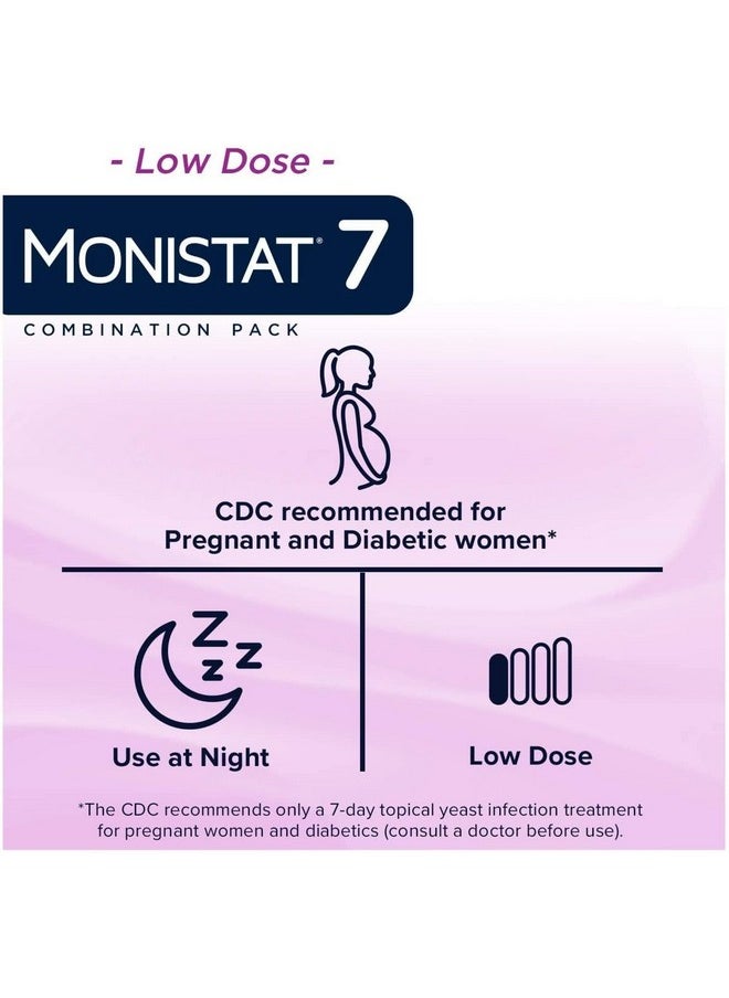 Monistat - Monistat 7 Simple Cure Feminine Antifungal Cream with RX Strength Cream, 7 Day Treatment Cream for Fast Treatment of Yeast Infections Pack of 3 - Image 1