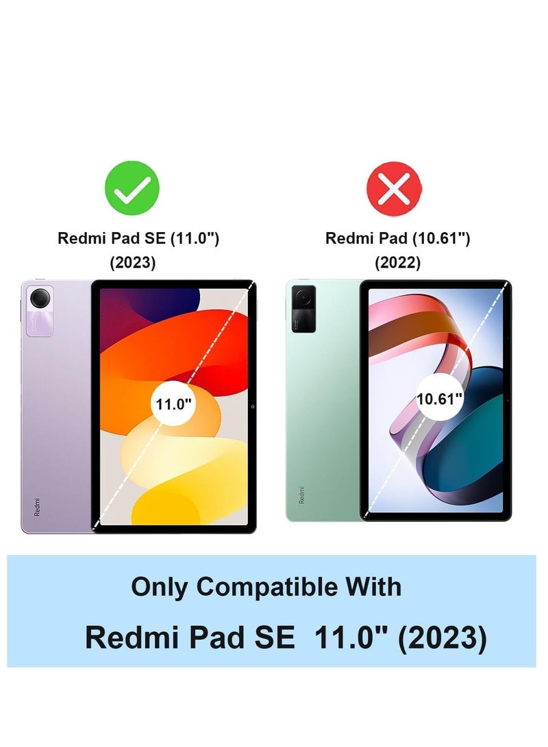 Case Compatible with Xiaomi Redmi Pad SE 11 Inch (2023) Tablet Slim Tri-fold Stand Soft TPU Back Shell Auto Wake/Sleep Anti-Drop Cover (Lavender Violet) - Image 2