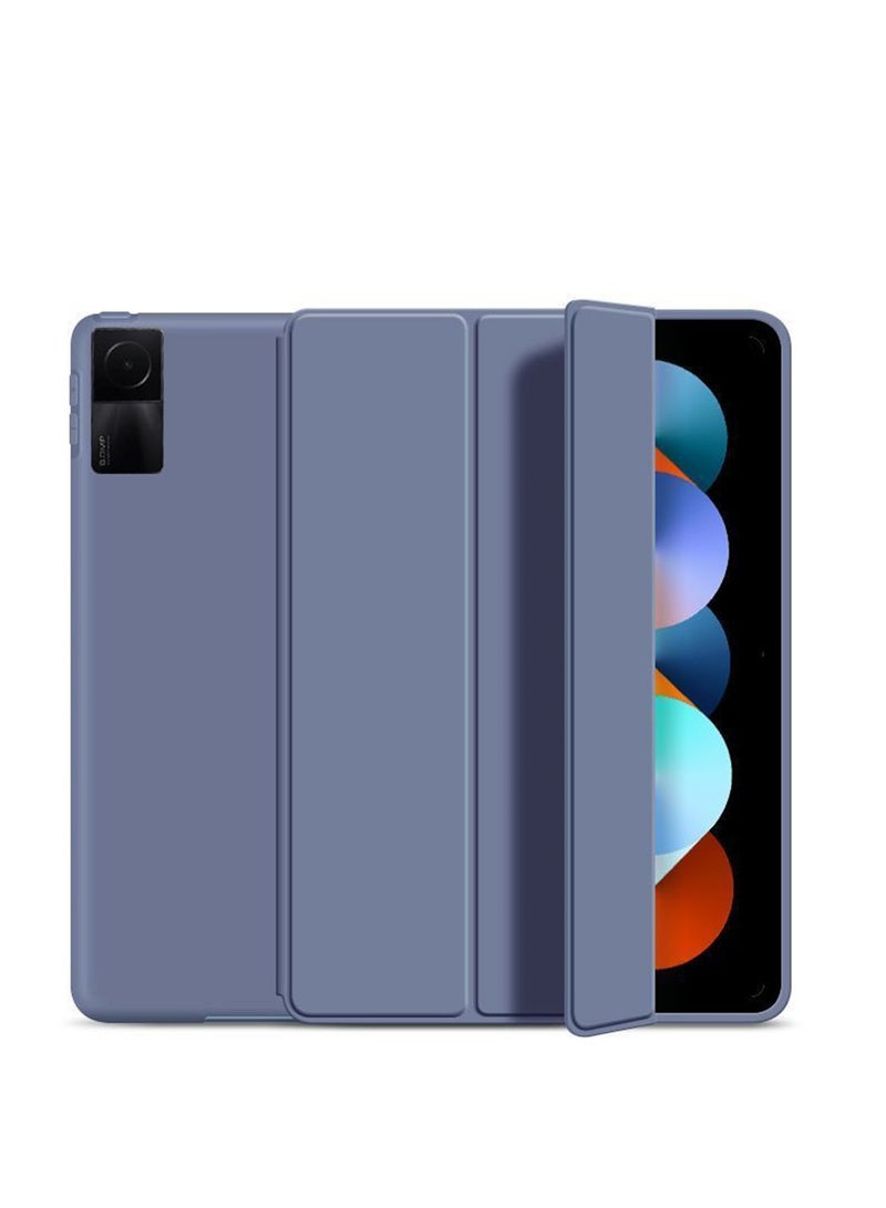 Case Compatible with Xiaomi Redmi Pad SE 11 Inch (2023) Tablet Slim Tri-fold Stand Soft TPU Back Shell Auto Wake/Sleep Anti-Drop Cover (Lavender Violet) - Image 3