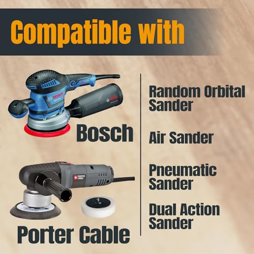 POWERTEC 120 Grit, 25 PK, 6 Inch Sanding Discs – Hook and Loop, 6-Hole Aluminum Oxide Orbital Sander Pads, Woodworking & Paint Round Sandpaper for Random Orbital, Air, Pneumatic & DA Sanders (45212) - Image 3