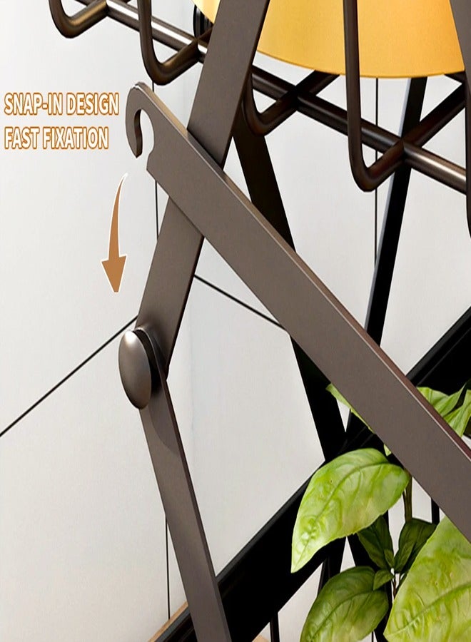 C&C Home 4 Layers Household Multipurpose Storage Organizer Foldable Movable Kitchen Vegetable and Fruits Storage Rack 35x26x71 cm - Image 5