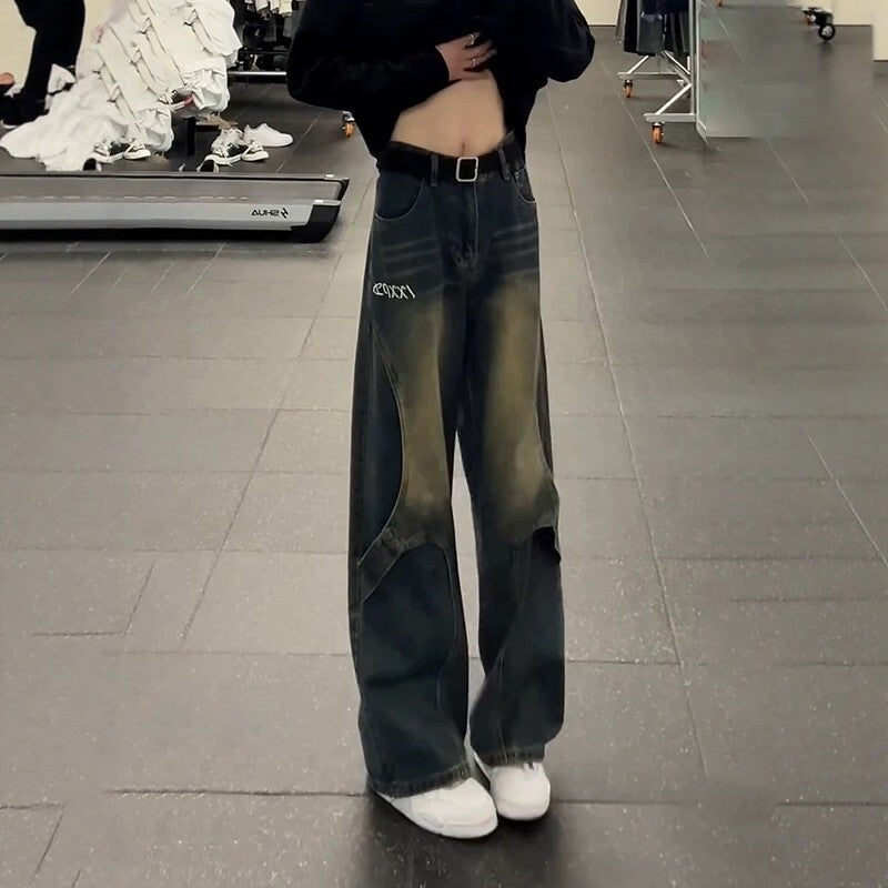 Unisex Classic Denim Jeans Loose Fit Daily Outdoor Wear - Image 1