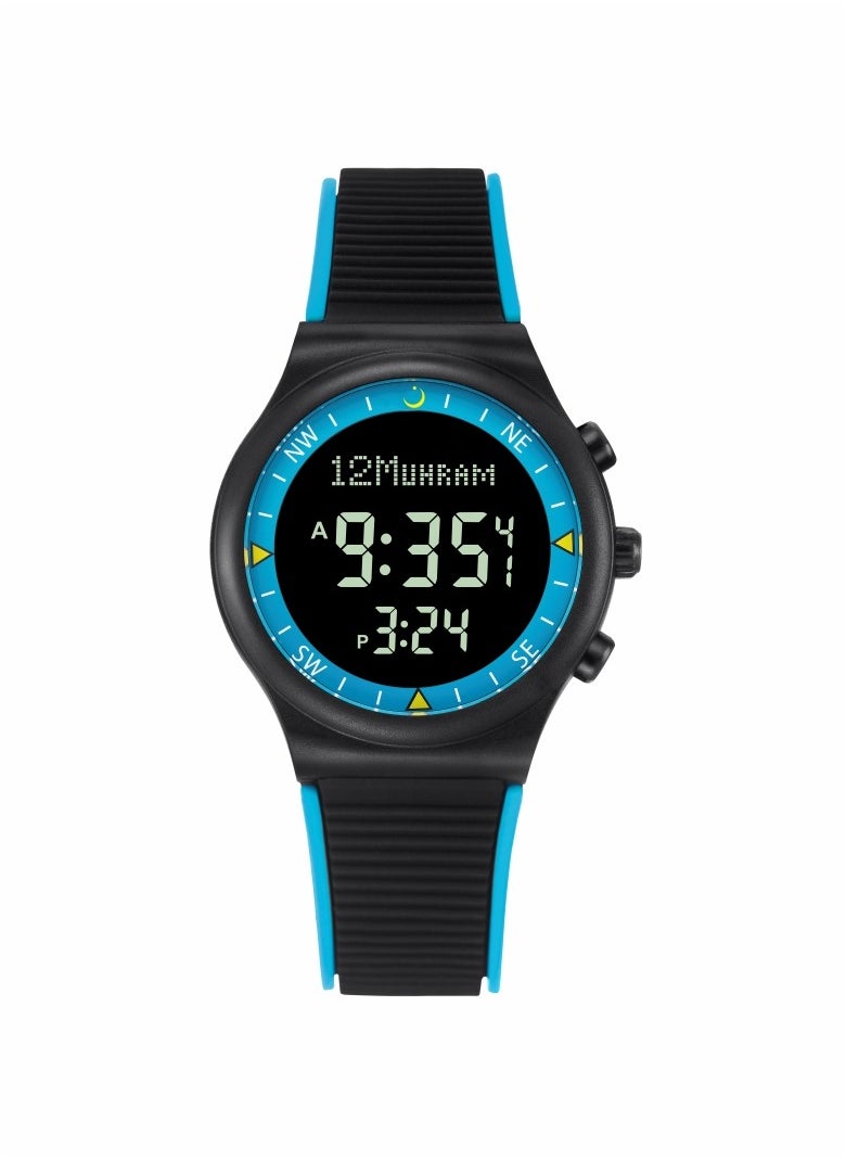 Al Fajr Water Resistant Digital Watch WY-16B Bule Black 