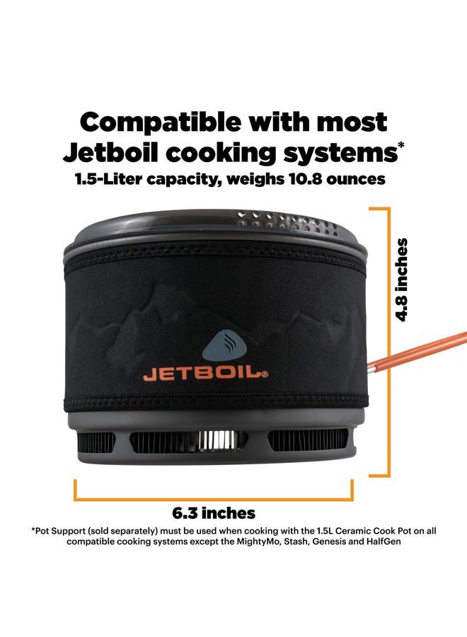 Jetboil 1.5L Ceramic FluxRing Cook Pot for Jetboil Camping and Backpacking Stoves - Image 2