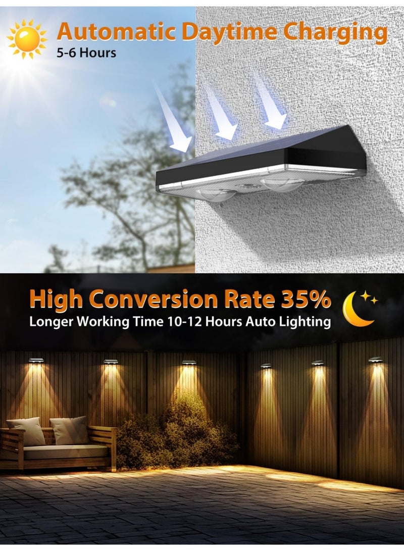 BSQ Outdoor Solar Fence Lights | 3 Modes (2700/4000/6000K) | IP65 Waterproof | Solar Lights for Outdoor Fences, Patios, Backyards, Railings, Steps, Courtyards, Deck Fences, Stair Handrails, and Walls (2-Pack) - Image 3