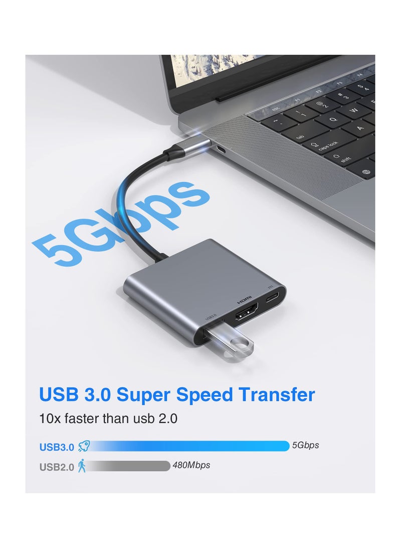 Zikra USB-C to HDMI Adapter with 4K Output, Type-C Hub Converter for iPhone 15 Pro Max/15 Pro/15 Plus/15, MacBook, iPad - Includes USB 3.0 and PD Charging Port. - Image 5