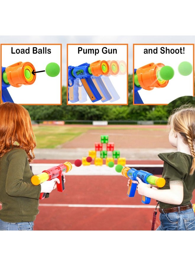 كيدي بلاي مسدسات وألعاب رغوية من Atomic Power Popper Air Soft Guns للأطفال مع 40 كرة رغوية (عبوة من مسدسين) - Image 2