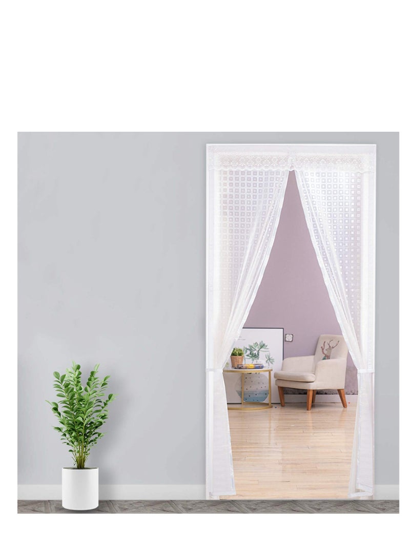 SYOSI Insulated Door Curtain, Transparent Insulated Door Curtain, Magnetic Screen Door, Self Closing Privacy Magnetic Curtain, Keeping Draft Out for Kitchen, Patio, Air Conditioner Room 35.4  83 inch - Image 3