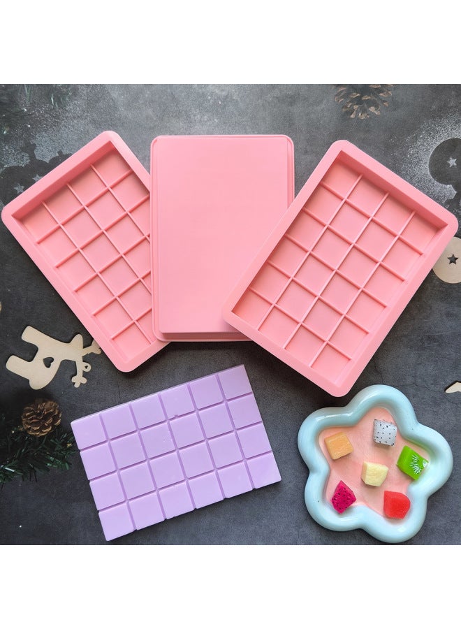 24 Grids Whole Version Chocolate 767 Silicone Mold DIY Baking Biscuit Cake Decoration Mold Ice Tray Pudding Mold-Color:Rice Powder - Image 1
