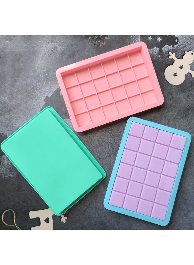 24 Grids Whole Version Chocolate 767 Silicone Mold DIY Baking Biscuit Cake Decoration Mold Ice Tray Pudding Mold-Color:Rice Powder - Image 3