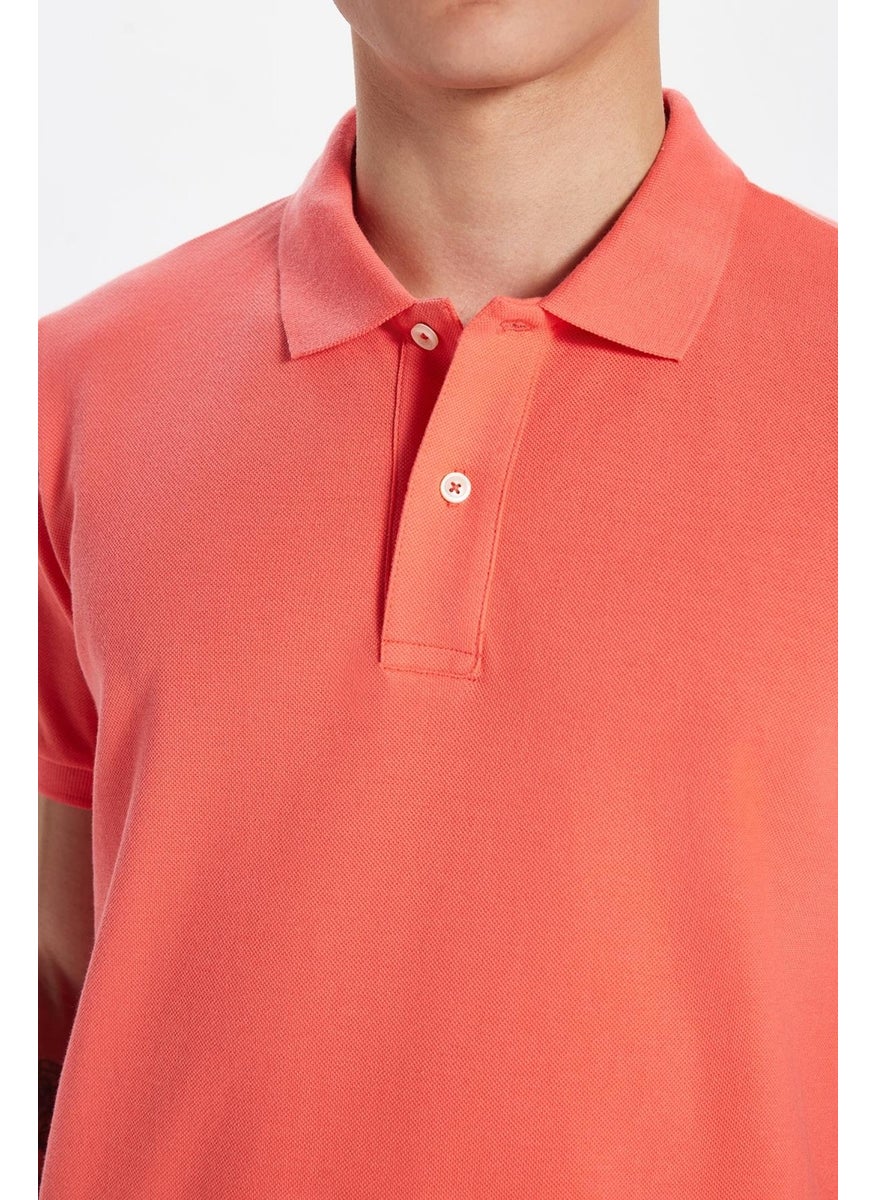 Men's Slim Fit Slim Fit Cotton Coral Polo Neck T-Shirt - pzsku/Z5D0452DDCA6FAE6AF286Z/45/_/1741286281/d119b97c-850e-47bd-85c0-8c9a9ebf0246