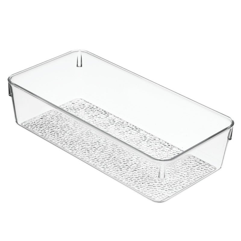 iDesign 49250 Rain BPAFree Plastic Drawer Organizer Tray  12 x 6 x 3 Clear