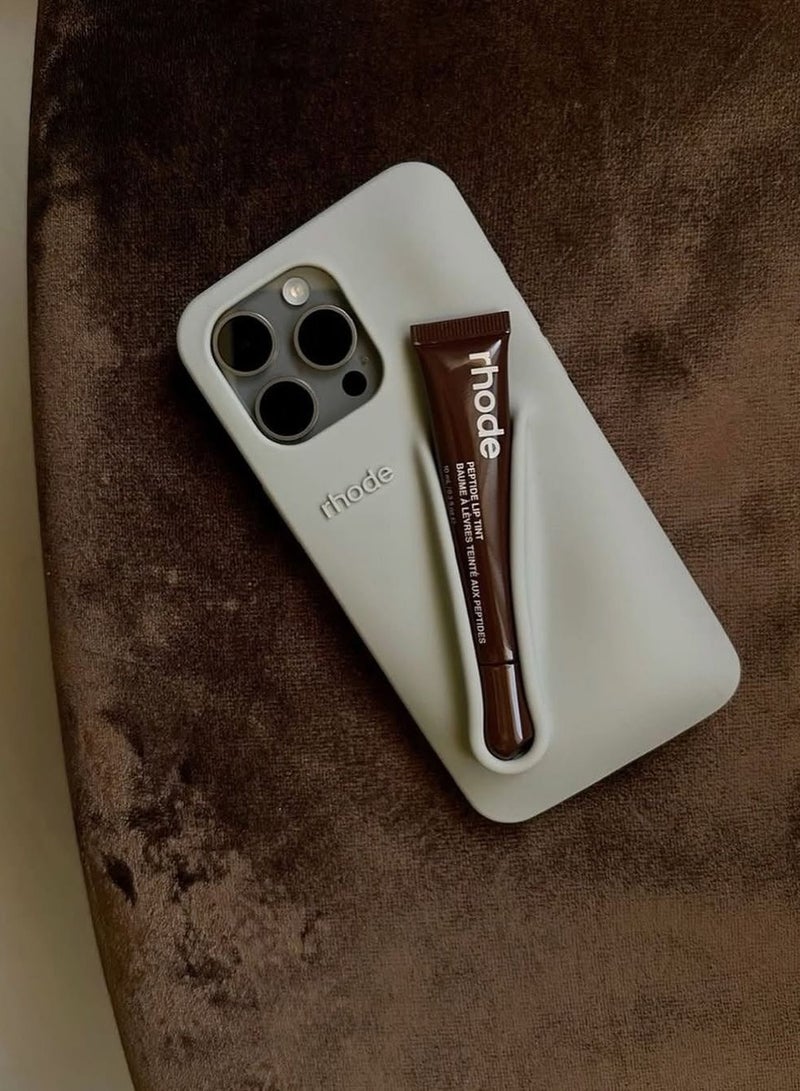 rhode Peptide Lip Gloss Phone Case for iPhone 15 Pro Max Tint (Espresso) + Summer Lip Glaze Stylish iPhone 15 Pro Max Cover for Women Girls  - Image 4
