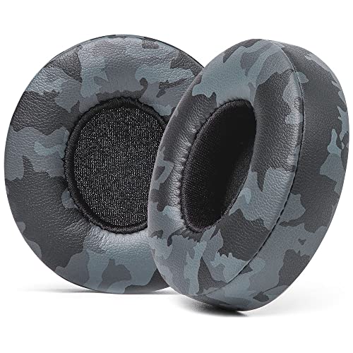 WC Wicked Cushions Premium Extra Thick Ear Cushion Pads for Beats Solo 3 & Solo 2 Wireless - Does Not Fit Beats Studio - Black Camo - Image 1