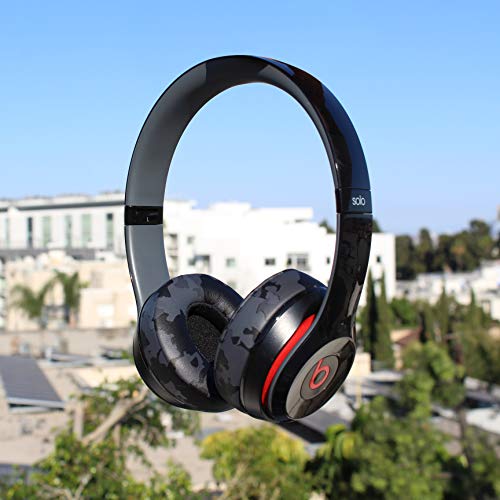WC Wicked Cushions Premium Extra Thick Ear Cushion Pads for Beats Solo 3 & Solo 2 Wireless - Does Not Fit Beats Studio - Black Camo - Image 3
