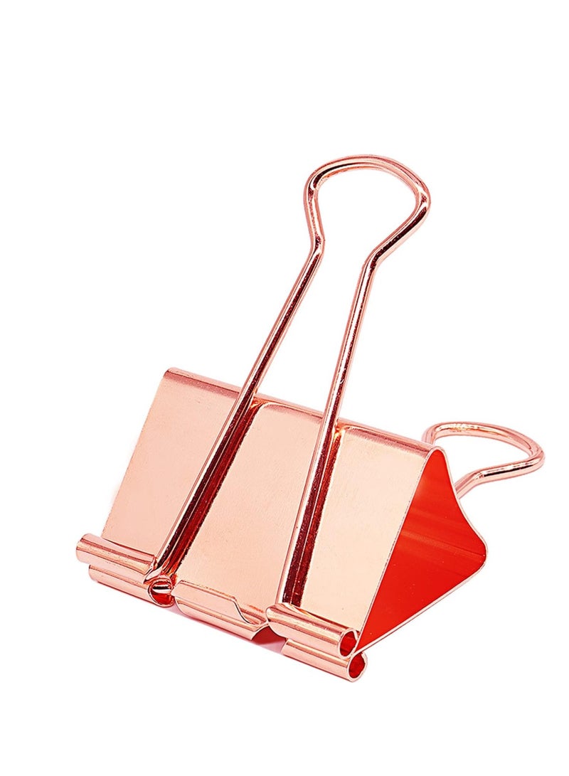 Terabyte Extra Large Binder Clips 2 Inch (12 Pack), Paper Clamps for Office and School, Rose Gold - Image 2