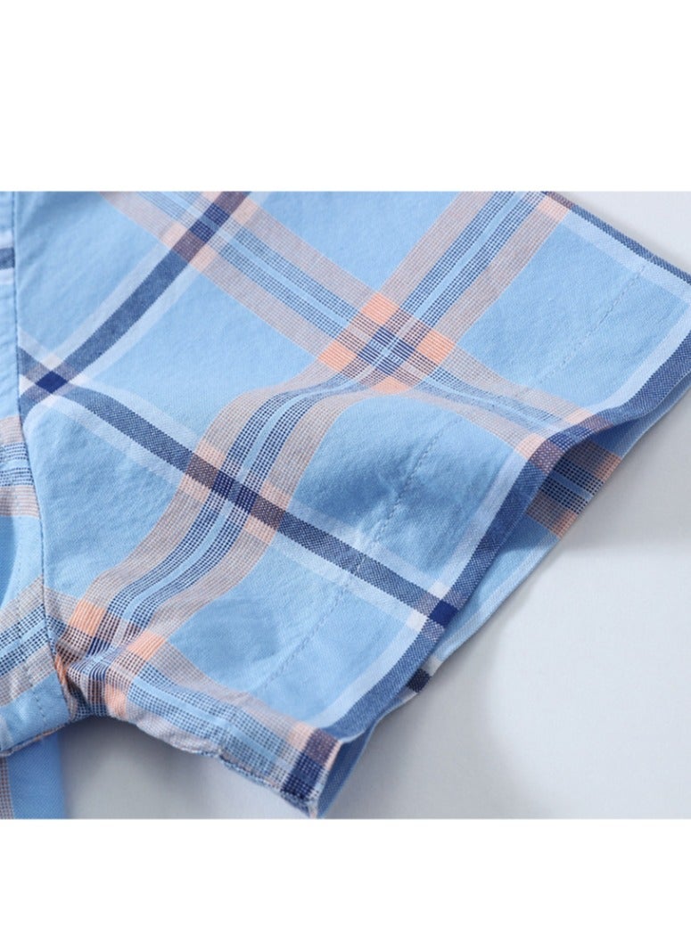 Jeep New Men's Checkered Short Sleeved Cotton Shirt - Image 3