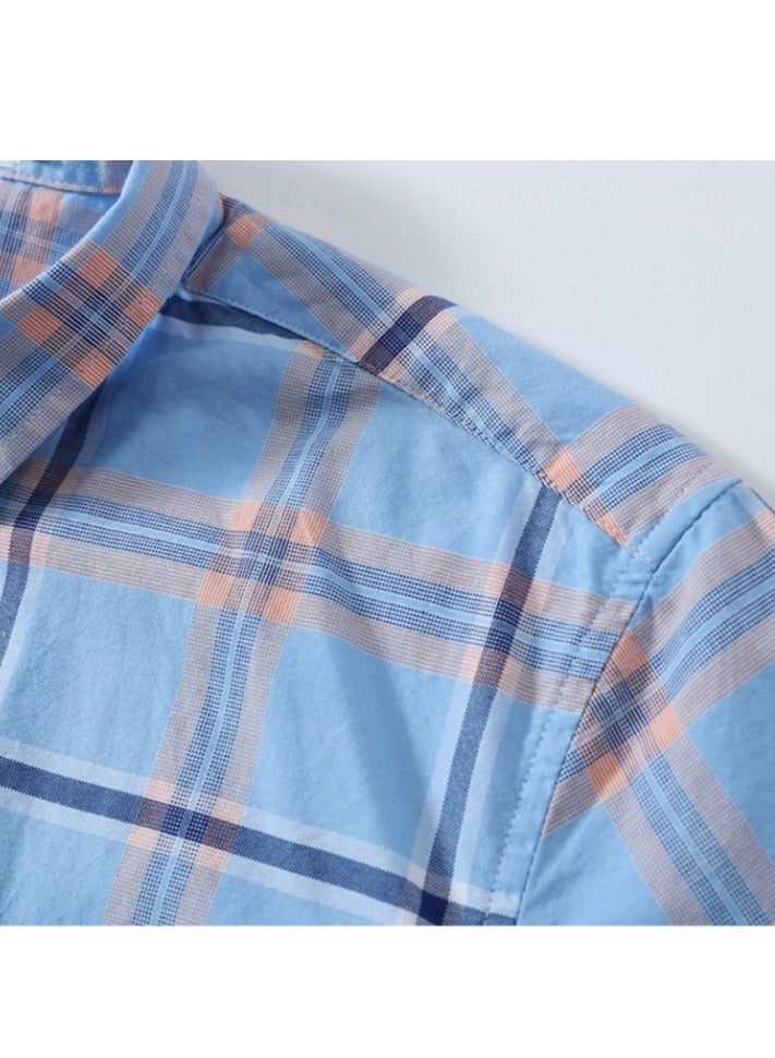 Jeep New Men's Checkered Short Sleeved Cotton Shirt - Image 2