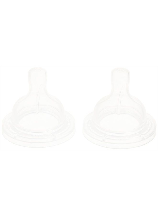Philips Avent Anti-Colic Nipple, Clear, 2 Slow Flow, 2 Count - Image 1