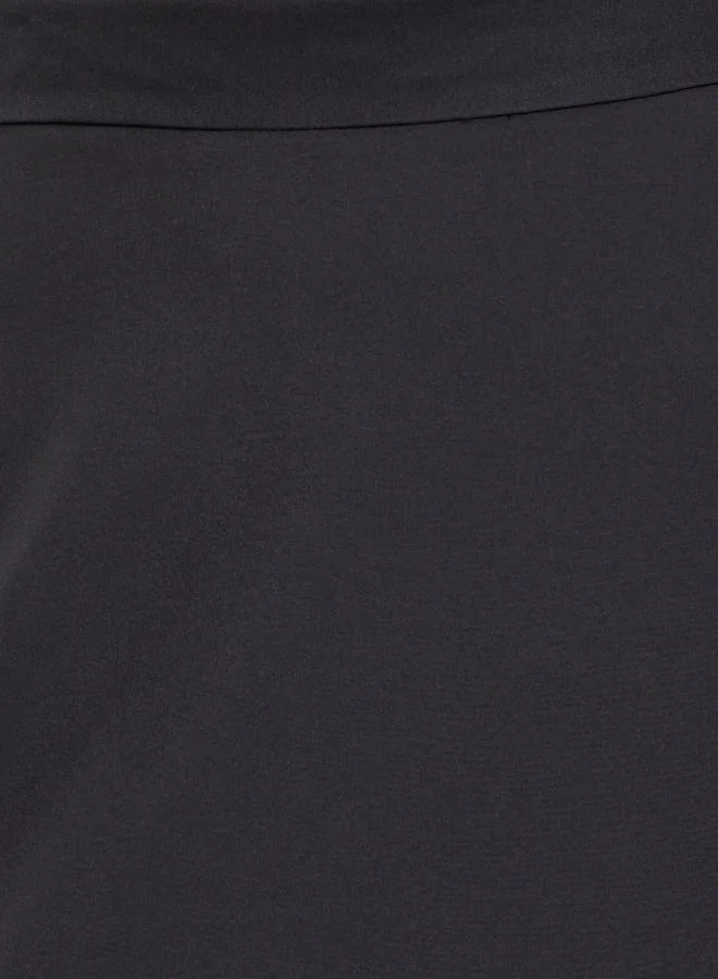 ستايلي تنورة طويلة سادة بحافة واسعة