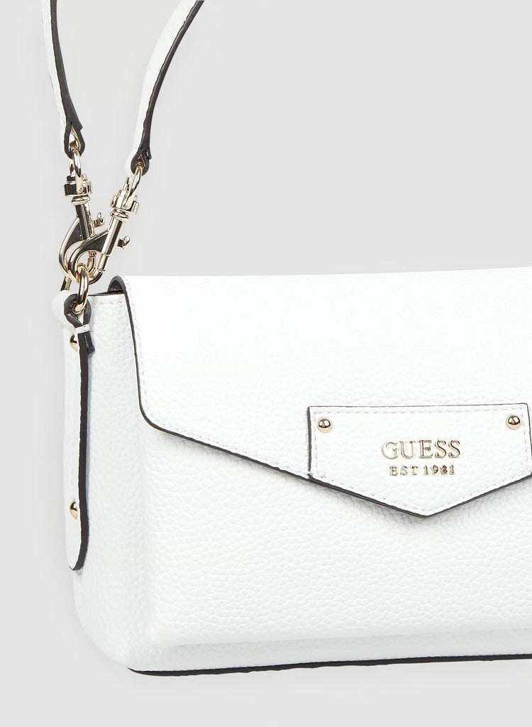 GUESS Brenton Mini Shoulder Bag,PU leather,25X15X7cm,white  - Image 5
